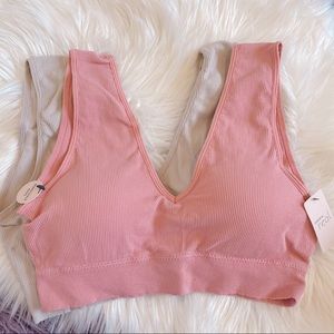Comfort by Real Seamless Plunge Bralettes - Pack of 2